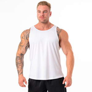 Débardeur de sport léger, écologique, respirant et à séchage rapide pour homme, col rond, en polyester/coton, sans manches, coupe ajustée - Product Image 1