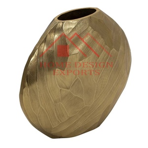 Brass Antique Finished Aluminium Handmade Modern Design Table Flower <b>Vases</b> for Home & Wedding Decor - Product Image 2