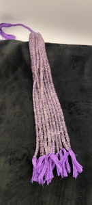 Natural <b>Amethyst</b> Faceted Rondelle Beads Wholesale Lot | Light Purple Gemstone Beads Strands for Jewelry Making RUHAN GEMS - Product Image 4
