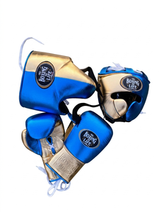 Complete Protective <b>Boxing</b> Training Gear with Head Guard Groin Guard and Lace Up Gloves - Product Image 5