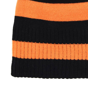 Gorro de Punto Personalizado con Logo, Rayas Naranja y Negras, Gorro de Invierno Casual Acanalado, Gorra de Calavera con Colores de Equipo, Gorro de Fanático, Venta al por Mayor - Product Image 6