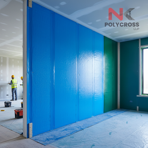 Bâche de protection murale robuste résistante aux UV en PE pour chantier de construction, protection contre la poussière et les intempéries - Product Image 4