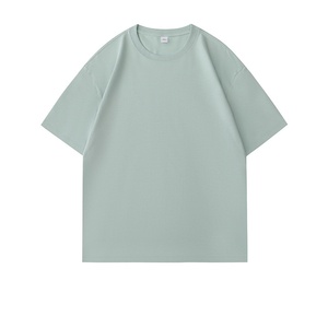 เสื้อยืดคอกลมแขนสั้นผู้ชาย ผ้าฝ้าย 100% ทรงปกติ สีพื้น ผ้าเจอร์ซีย์ถัก สวมใส่สบาย สีดำ น้ำตาล ขาว - Product Image 4