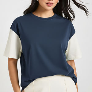 Camisetas Personalizadas al por Mayor para Mujer, Logotipo Impreso Personalizado, 100% Algodón, Ligeras, de Manga Corta, Ecológicas, para Verano - Product Image 1