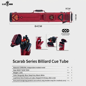 Étui de queue de billard étanche en CORDURA Vibrant <span class=keywords><strong>Scarab</strong></span> 3B4S avec rangement 7 trous, sac de queue de billard rigide premium et boîte pour 1/2 queue - Product Image 4
