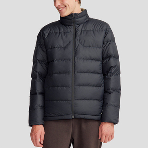 Veste matelassée à capuche décontractée pour homme, personnalisable avec logo, manteau d'hiver chaud, coupe-vent grande taille avec fermeture éclair, OEM - Product Image 2