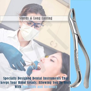 Forceps d'extraction dentaire manuels en acier inoxydable de haute qualité Accuram, réutilisables, classe I, pour enfants et adultes, usage professionnel - Product Image 3