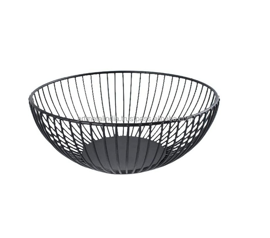 BLACK COATED METAL WIRE BASKET