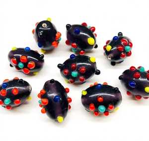 ลูกปัดแก้วแฮนด์เมดลายจุดและลายตาแมวทรงกลมสำหรับทำเครื่องประดับ DIY - Product Image 6
