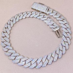 Chaîne cubaine haut de gamme plaquée or 14K/18K avec moissanite, style hip-hop, pour homme, idéale comme cadeau - Product Image 1
