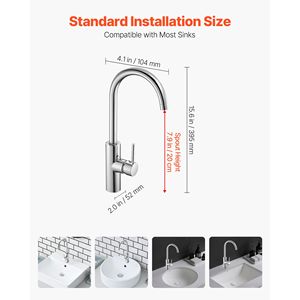 Rubinetto Automatico Monocomando con Sensore di Movimento per Cucina e Bagno, Miscelatore Regolabile Acqua Calda e Fredda, Senza Contatto - Product Image 3