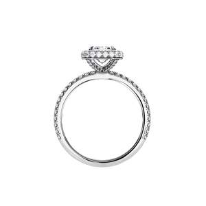 Women's Emerald Cut Diamond Engagement Ring 14k Gold plated Prong Setting floral Geometric Style - Product Image 5
