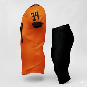 Ensemble de maillots de football américain personnalisés, bleu marine et or, col en V, sans manches, en mesh respirant, numéro 23 imprimé par transfert thermique, unisexe - Product Image 6
