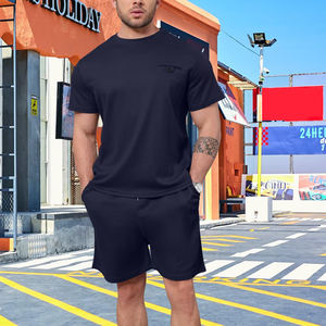 Conjunto Deportivo Corto de Verano para Hombre, Estilo Vintage, Transpirable, de Secado Rápido, Ligero, Informal, de 2 Piezas, Camiseta y Pantalones Cortos - Product Image 6