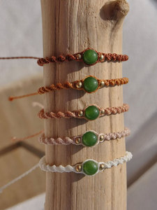 Handmade Macrame Green Aventurine <b>Bracelet</b> Set Natural Green Stone Beads <b>Adjustable</b> Boho Healing Jewelry for Women - Product Image 3