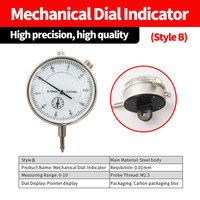 Indicateur de cadran mécanique 0-10 mm 0,01 mm avec base magnétique et support de bras réglable pour l'inspection de machines-outils (tour)