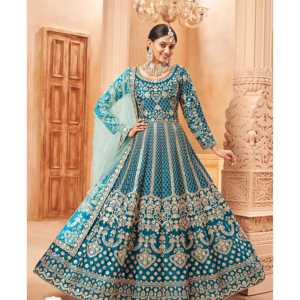 Vestido Anarkali de diseñador Con parte inferior y ropa de fiesta de noche modesta Dupatta - Product Image 1