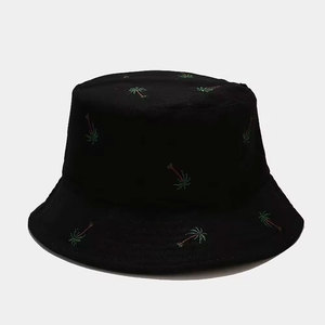 Sombrero de Pescador Unisex BRANIS SPORTS, Estilo Urbano, 100% Lona de Algodón, Bordado de Palmera Tropical, para Playa, Aire Libre, Casual, para las Cuatro Estaciones - Product Image 3