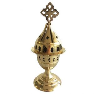 Brûleur d'encens vintage en laiton de style européen, pour usage religieux, toutes saisons, écologique, pour encens et censiers. - Product Image 5