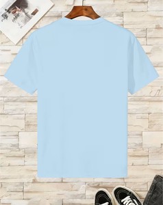 Men's <b>Light</b> Blue T-Shirt With <b>Gaming</b> Controller Hand Print Short Sleeve O-Neck Casual Cartoon Design Regular Fit - Product Image 2