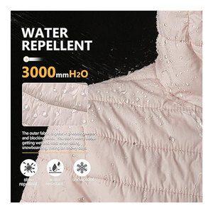 Women's Packable Lightweight Full-Zip Puffer <b>Jacket</b> with Hood <b>Quilted</b> Winter Coat Warm Insulated Casual Outdoor Cold Weather - Product Image 5