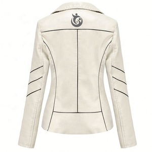 แจ็กเก็ตหนังแท้แขนยาวสำหรับผู้หญิง, เสื้อแจ็กเก็ตมอเตอร์ไซค์สำหรับฤดูหนาวเป็นมิตรต่อสิ่งแวดล้อม - Product Image 5