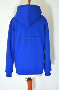 Sweat à capuche zippé coupe droite personnalisé streetwear hip-hop en molleton 100% coton respirant avec poche brodée hiver - Product Image 2