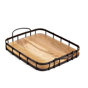 Bandeja circular de madera premium, ecológica, ideal para servir té y frutos secos - Product Image 4