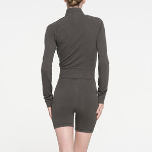 High Quality Women's Hooded Zipper Jackets & Sweatshirts <b>Winter</b> Active Wear <b>Tops</b> with Cotton Fleece Fabric - Product Image 4