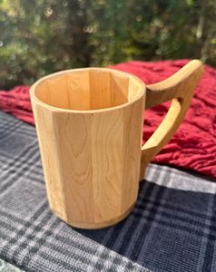 Eco Friendly Wooden Coffee Mug Handmade Solid Wood Cup Natural Finish Rustic Drinking Mug for Tea Coffee Juice - Product Image 3