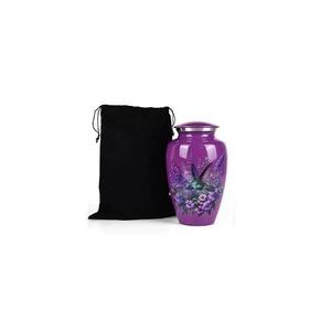 Urne funéraire artisanale en aluminium émaillé mat style Art Déco pour cendres d'adultes, vase de table, capacité personnalisable, vente en gros - Product Image 4