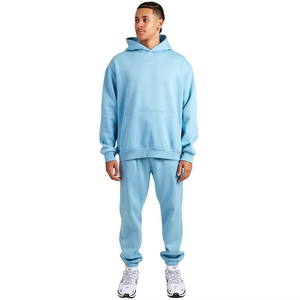 Conjunto Deportivo de Invierno al por Mayor Unisex, Sudadera y Pantalones Jogger 100% Algodón, Marca Privada, Logotipo Frontal, Ropa Deportiva para Mujer, OEM - Product Image 2