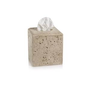 Modern Marble Pattern MARBLE <b>Tissue</b> Box Square Design Gray White Veins Convenient Home Decor Accessory Rising International - Product Image 5