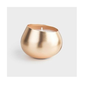 Produit le plus vendu : Pot en acier inoxydable, pot à bougie en métal doré avec finition miroir doré. - Product Image 1