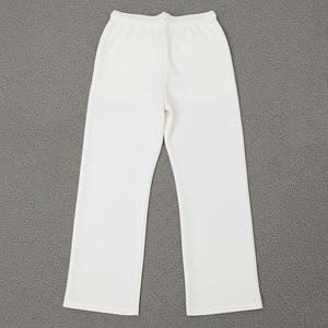 2026 high Quality and White Embroidered Wide Leg Sweatpants Women's Casual Fleece Full Length Drawstring Loose Fit Autumn Wear - Product Image 2