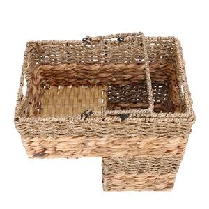 Panier de rangement en herbe de mer et jacinthe d'eau fait main pour escalier, vente en gros, écologique, fabriqué au Vietnam - Product Image 3