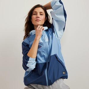 Veste à capuche pour femme, violette, manches longues, en polyester tissé, respirante, style utilitaire, pour le printemps - Product Image 6