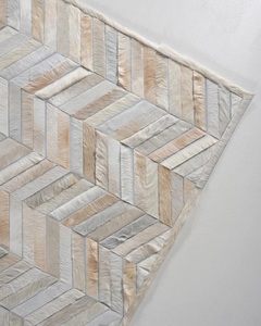 Juego de alfombra de área grande moderna hecha a mano, diseño colorido a rayas y geométrico, antideslizante, lavable - Product Image 3