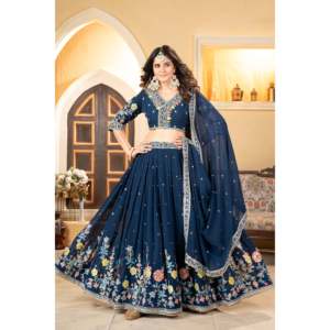 Hermoso Lehenga Choli para Fiestas y Clubs con Lentejuelas y Bordados - Product Image 5