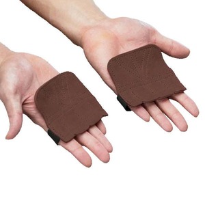 Half <b>Finger</b> Fitness Gloves Suede Material Adjustable Wrist <b>Strap</b> Weight Lifting Gym Unisex Design - Product Image 3