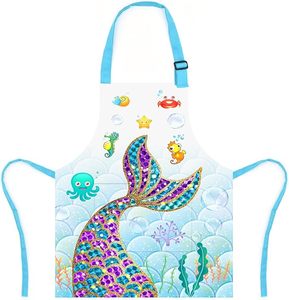 Tablier pour enfants garçons à motif dinosaure avec poche, tabliers pour filles à motif licorne pour la cuisine, la peinture, tablier de cuisine pour enfants de 3 à 12 ans - Product Image 3
