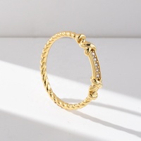 Rocknagosa — bague en argent sterling 18k, bijoux classique en zircon cubique, anneau torsadé, vente en gros
