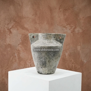 Grey Rustic Handmade <b>Ceramic</b> <b>Vase</b> Sculptural Floor Flower Pot Home Decor - Product Image 2