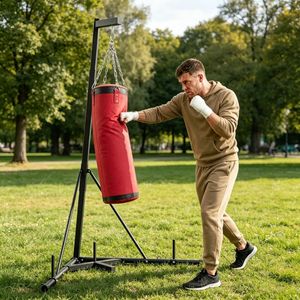 Supporto per Sacco da Boxe Muay Thai MMA con Sacco Riempibile in Sabbia o Acqua in Pelle e PVC per Allenamento Fitness e Kickboxing - Product Image 6