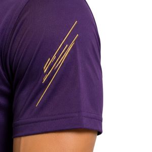 Manufacturer Men <b>Purple</b> Performance Sports T Shirt Quick Dry Athletic Gym Running Training Tee Custom Printed Fitness Activewear - Product Image 5