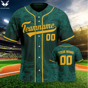 Camiseta de Béisbol de Tela Suave con Estampado Gráfico Verde Oscuro, Nueva Llegada, Personalizada, de Alta Calidad, Transpirable, 100% Poliéster, Impresión Digital - Product Image 6