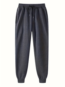 <b>Men</b> Fleece Joggers Custom Logo Cotton Fleece Sweatpants Heavyweight <b>Winter</b> Casual Streetwear Wholesale <b>Trousers</b> - Product Image 3