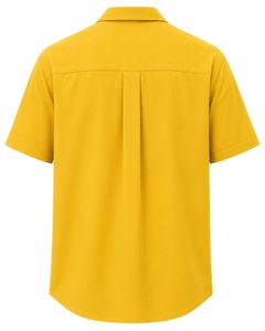 Manufacturer Yellow Cuban Collar Men <b>Shirt</b> Casual <b>Half</b> Sleeve Summer Oversized Streetwear Fashion Beach <b>Button</b> Up Top Wear - Product Image 2