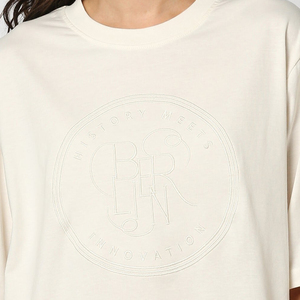 Camiseta Personalizada con Bordado para Mujer, Algodón Premium, Estilo Casual Holgado, Moda Urbana, para Uso Diario de Verano - Product Image 6