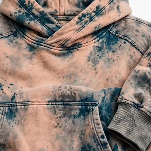 Men's Acid Wash <b>Tie</b> <b>Dye</b> <b>Hoodie</b> Vintage Oversized Pullover Sweatshirt with Kangaroo Pocket - Product Image 6